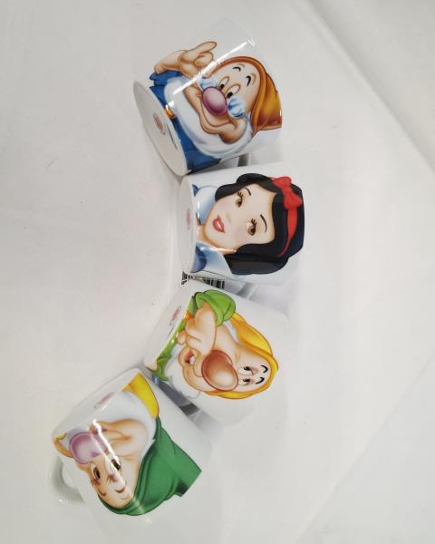 SET TAZZINE DISNEY SETTE NANI CON BIANCANEVE