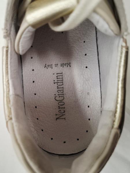 SNEAKERS NERO GIARDINI BEIGE DORATE N 38