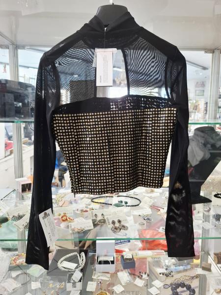 SOTTOGIACCA GUESS NERO PAILLETTES TG XS NUOVO!