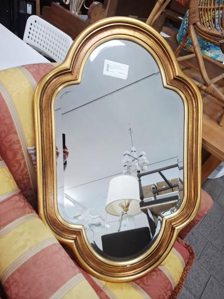SPECCHIO MOLATO  CORNICE DORATO