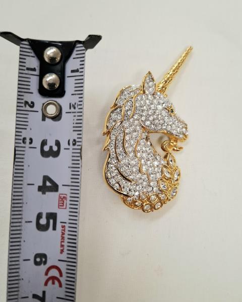 SPILLA UNICORNO SWAROVSKI ANNI '90