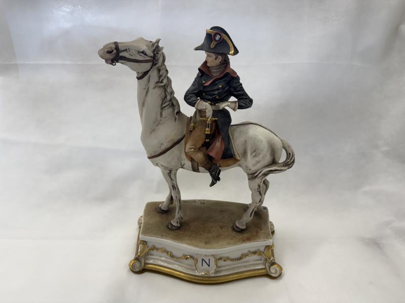 STATUA CAPODIMONTE NAPOLEONE A CAVALLO B. MERLI