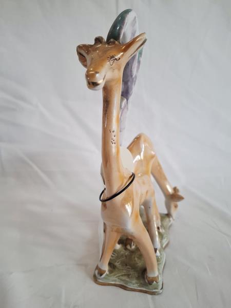 STATUINA COPPIA GIRAFFE VINTAGE F. MORI