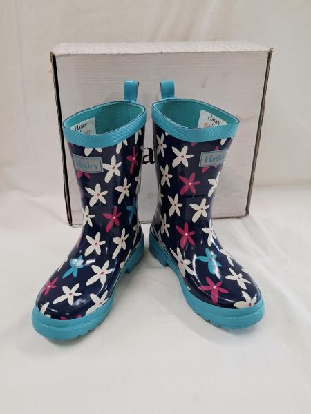 STIVALETTO GOMMA HATLEY BLU FIORI N 31