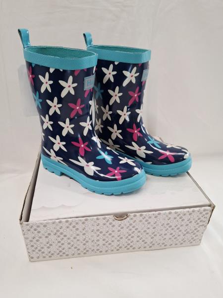 STIVALETTO GOMMA HATLEY BLU FIORI N 31