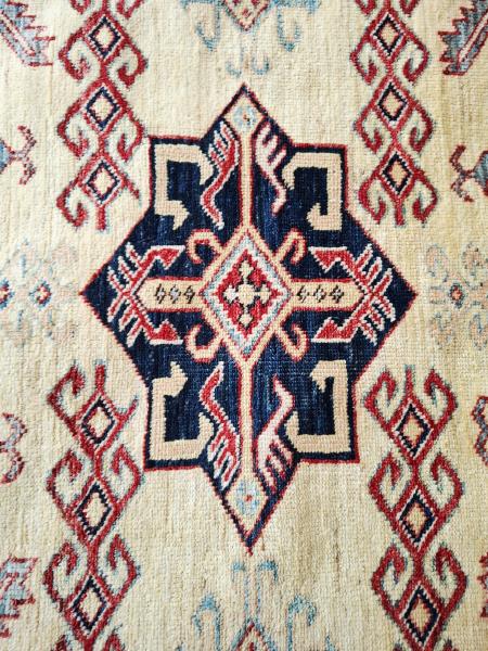 TAPPETO BEIGE FORME GEOMETRICHE PICCOLE FRANGE
