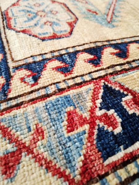 TAPPETO BEIGE FORME GEOMETRICHE PICCOLE FRANGE