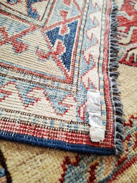 TAPPETO BEIGE FORME GEOMETRICHE PICCOLE FRANGE