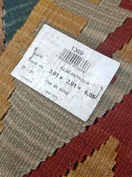 TAPPETO KILIM ANATOLIA 301X201 CON CERTIFICATO