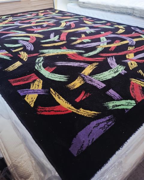 TAPPETO MISSONI 200x125 MULTICOLORE FONDO NERO