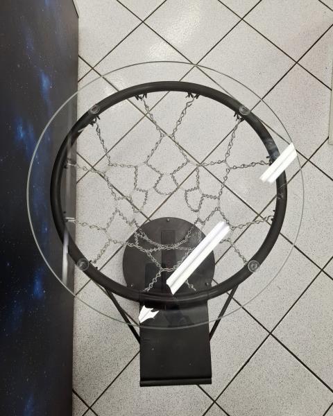 TAVOLINO CANESTRO PIANO VETRO CON ROTELLE