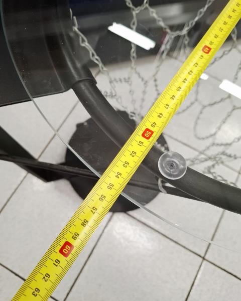 TAVOLINO CANESTRO PIANO VETRO CON ROTELLE