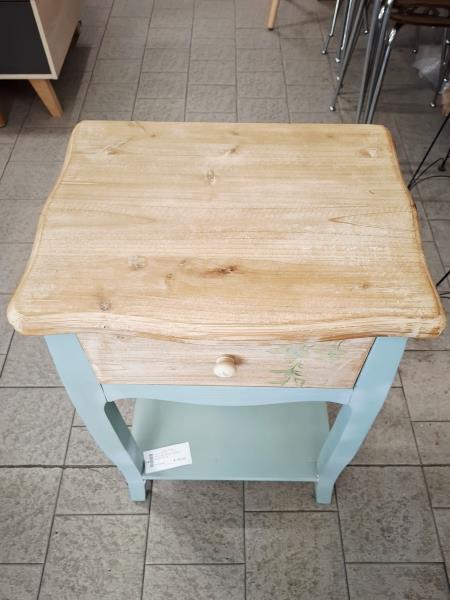 TAVOLINO VERDE CASSETTO BEIGE FOGLIE