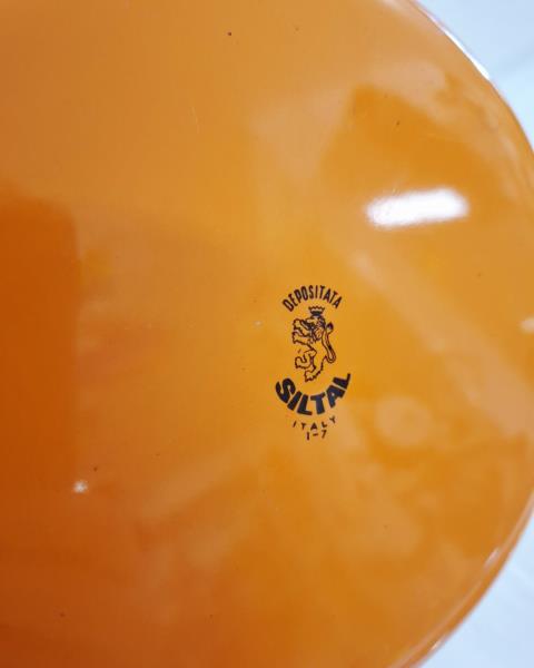 TEGAME SILTAL ARANCIONE SMALTATO VINTAGE DIAM 18 CM