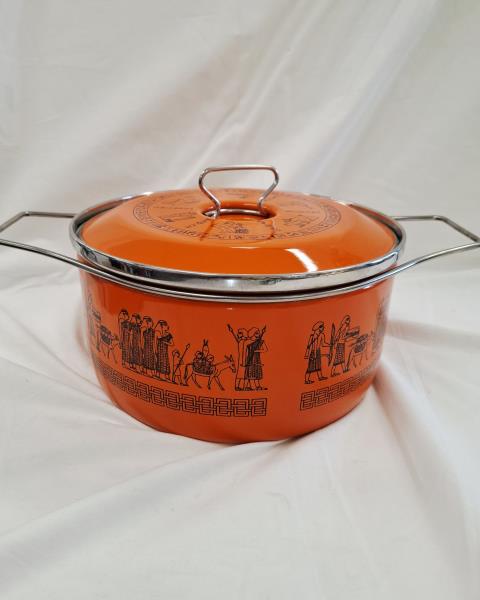 TEGAME SILTAL ARANCIONE SMALTATO VINTAGE DIAM 26 CM