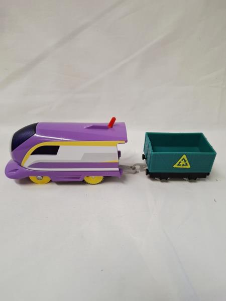 THOMAS & FRIENDS - LOCOMOTIVA KANA VIOLA CARRELLO VERDE