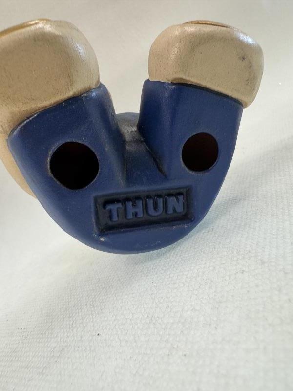 THUN ORSETTO BLU SEDUTO CUORE DORATO