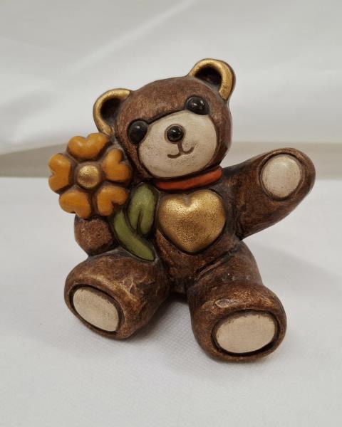 THUN ORSETTO TEDDY CON FIORE H CM 9