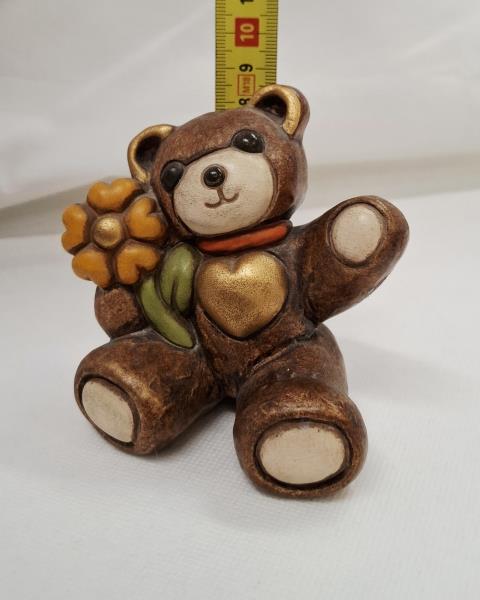 THUN ORSETTO TEDDY CON FIORE H CM 9