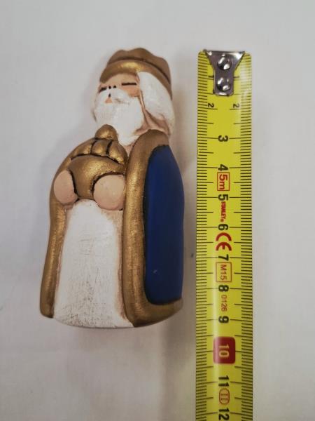 THUN STATUINA RE MAGIO BARBA PRESEPE CLASSICO MANTELLO BLU