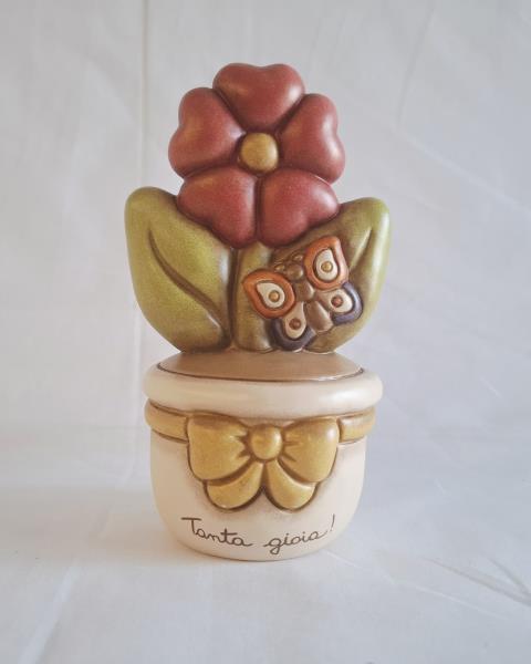 THUN VASETTO FIORE ROSSO FARFALLA 