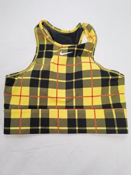 TOP NIKE DRY-FIT GIALLO SCACCHI TG M