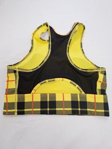 TOP NIKE DRY-FIT GIALLO SCACCHI TG M
