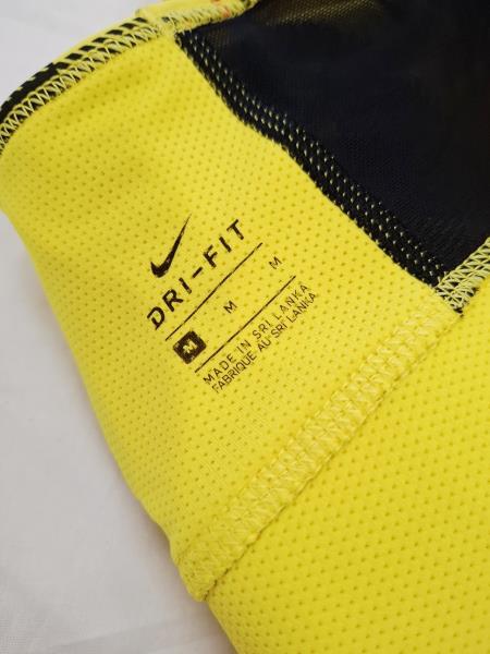 TOP NIKE DRY-FIT GIALLO SCACCHI TG M