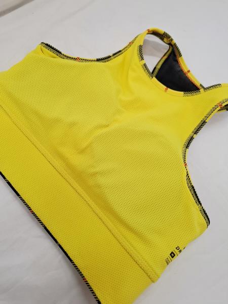 TOP NIKE DRY-FIT GIALLO SCACCHI TG M