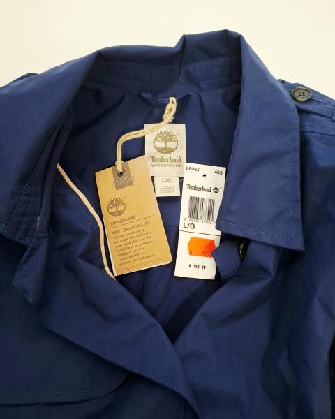 TRENCH TIMBERLAND BLU TG L NUOVO!