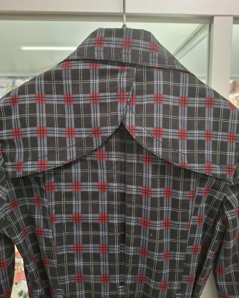 TRENCH PHARD FANTASIA SCACCHI NERO ROSSI TG XS