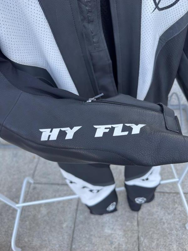 TUTA DA MOTO HY FLY BIANCA NERA TG 48