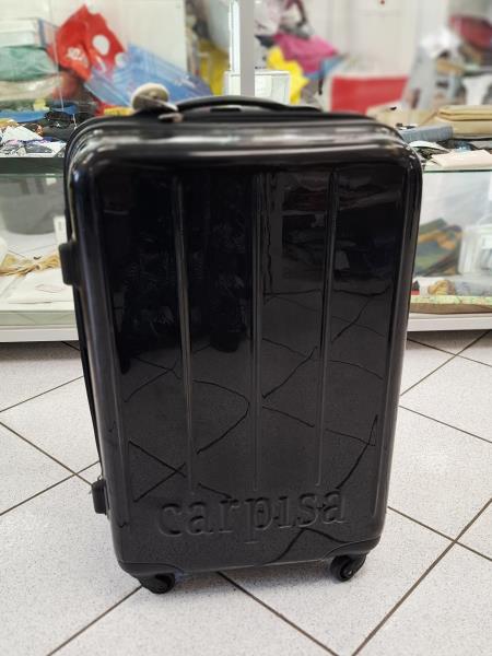 VALIGIA TROLLEY NERO SEMIRIGIDO CARPISA