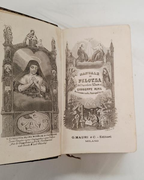 MANUALE DI FILOTEA D'EPOCA CON CROCIFISSO