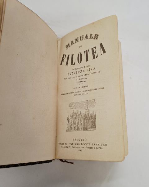 MANUALE DI FILOTEA D'EPOCA CON CROCIFISSO