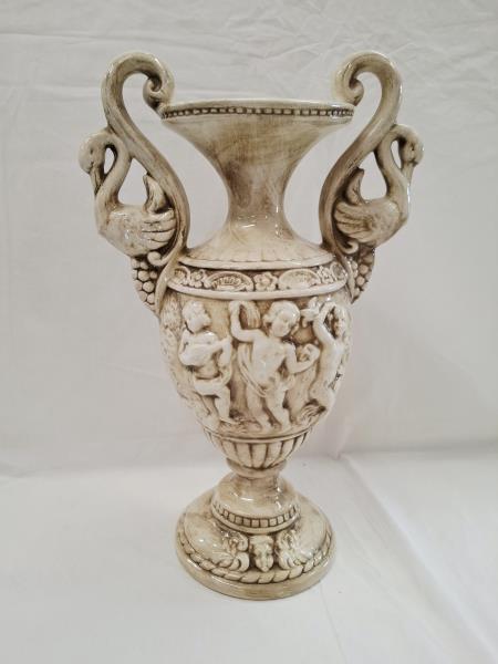 VASO COPPA CERAMICA CAPODIMONTE