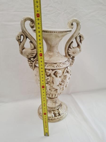 VASO COPPA CERAMICA CAPODIMONTE