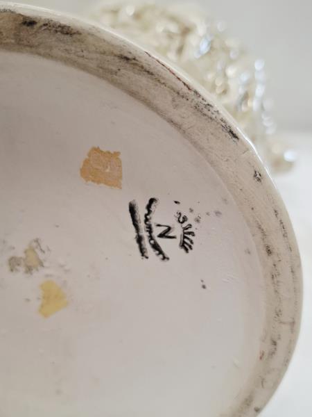VASO COPPA CERAMICA CAPODIMONTE