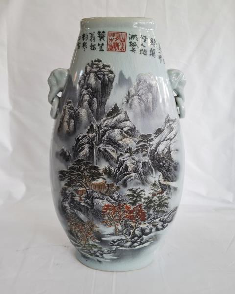 VASO ORIENTALE MANICI ELEFANTI