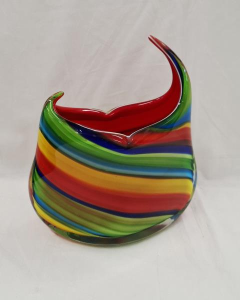 VASO VETRO COLORATO ARCOBALENO