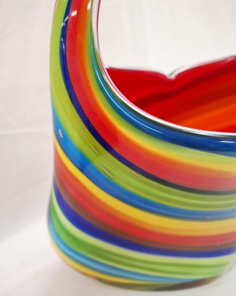 VASO VETRO COLORATO ARCOBALENO