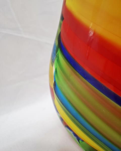 VASO VETRO COLORATO ARCOBALENO