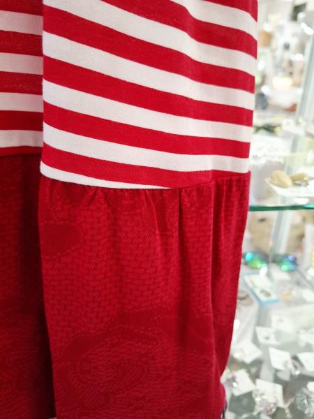 VESTITO DESIGUAL ROSSO FANTASIA FIORI TG 13/14 ANNI