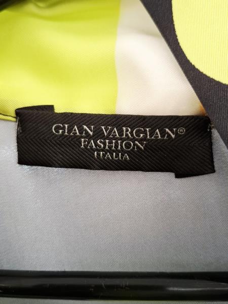 VESTITO GIAN VARGIAN NERO VERDE FANTASIA FIORI