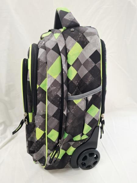 ZAINO SCUOLA COOL PACK VERDE NERO SCACCHI