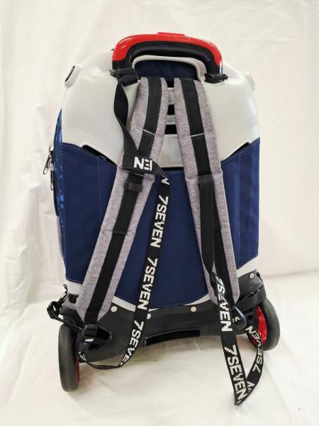 ZAINO TROLLEY SEVEN BLU ZIP ROSSA